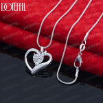 925 h&otilde;bedast s&uuml;damekujuline tsirkoonist ripats kaelakee Moodsad pulmaehted S-40CM