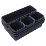 8 tk/komplekti lauasahtli korraldaja Mitmes suuruses multifunktsionaalne vastupidav kirjatarbed meik kosmeetika k&ouml;&ouml;gi hoiukarp konteiner kodutarbed valge