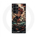 Coque Maniacase pour Samsung Galaxy S22 Ultra demon slayer Tanjiro anime manga