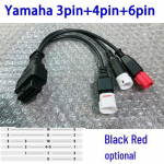 Yamaha Honda mootorratta OBD-adapteri kaabel: 3+4/6 tihvt kuni 16 kontakti