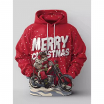 J&otilde;uluvana Meeste mood 3D Prindiga kapuuts p&uuml;hade t&auml;navar&otilde;ivad J&otilde;ulukapuutsid Kapuutsiga esitasku Disainer kapuutsiga dressipluus L