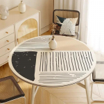 &Uuml;mmargune veekindel laudlina PVC &otilde;likindel kuumakindel s&ouml;&ouml;gilaua matt Jaapani minimalistlik stiil Kodu kaunistus Laudlinad Diameter 80cm