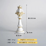 Resin Retro rahvusvaheline malekujuke interj&ouml;&ouml;ri jaoks King Knight skulptuur Kodu t&ouml;&ouml;laua sisekujundus Elutoa kaunistamine