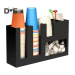 Kohvitassi ja kaanehoidja Organisaator Akr&uuml;&uuml;ldosaator &uuml;hekordsete tasside jaoks Maitseainete k&otilde;rred kodukontori baari jaoks must