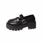 Retro Briti platvormiga v&auml;ikesed nahast kingad Naiste kevadkolledži stiilis Jaapani seelikuga Mary Jane'i &uuml;ksikud kingad 35 khaki