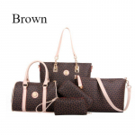 Kvaliteetne viieosaline &uuml;he &otilde;larihmaga viltuse &uuml;le &otilde;la kantav kaasaskantav naiste kottide komplekt, reguleeritav, suure mahutavusega, &uuml;llas temperamendiga kott 5 package combinations pruun