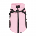 Polsterdatud soojad koerariided rakmetega v&auml;ikestele suurtele koertele Kutsikate talvejope Chihuahua Labradori mantel helkurkost&uuml;&uuml;mid S roosa