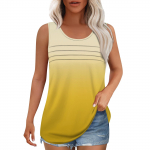 Naiste maika Suvised riided Varrukateta tr&uuml;kiga pluusid Vabaaja lahtised s&auml;rgid Scoop-kaelus Plisseeritud esiosa L must