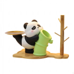 Panda Kuju Kommitkauss Hoiualus Lauale with Wood Stand