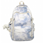 Tie-Dye Print Seljakott Poiste T&uuml;drukute Koolikott Suure mahutavusega seljakott must