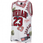 Jordan 23 Triibuline Mugav Hingav Moodne Varrukateta T-s&auml;rk Laste pluusid Sail White FV3168-133 L