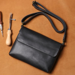 Ehtne nahast &otilde;lakott Lihtne crossbody kott Vintage Crazy Horse nahast Klassikaline klapiga veisenahast kott
