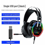 Haishou G608 7.1 USB Juhtmega V&auml;rviline M&auml;nguri Peakomplekt Sea Hand G608 must