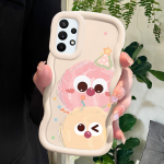 V&auml;rvitud mustriga Big Wave Edge pehmest silikoonmaterjalist Macaron telefoni&uuml;mbris, p&otilde;rutuskindel kaitsev kummist korpus Samsung Xiaomi Poco Redmi jaoks Samsung A24 4G sinine