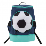 Jalgpalli seljakott, treeningvarustuse kott, jalgpallikott pallikambriga, kingakambriga aktiivsuseks Blue with Orange Children Size