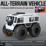 1/24 Sherp Valatud ATV Veoauto Mudel Maastikus&otilde;iduk Heliga ja Valgustusega Laste Kingitus 1/24-Size:15*11*11cm valge