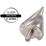 6-60mm Astmeline puuriteras 12,5mm/0,5&rdquo; Varrega 4241 HSS Spiraalse sooniga puuriteras puidule, plastile, &otilde;hukesele metallplekile 106mm