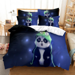 Panda voodipesukomplekt Tekikottide komplekt 3D voodipesu Digitr&uuml;kiga voodipesu Queen-suurusega voodipesukomplekt Moekujundus EU single(135x200cm)