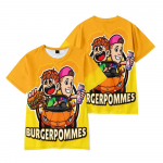 10 v&auml;rvi Funny Burgerpommes ICrimax Cartoon T-s&auml;rk Lahe naiste Meeste T-s&auml;rk O kaelusega Casual Unisex Streetwear Mood Laste T-s&auml;rk XXS