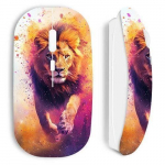 Souris - Maniacase - Lion Attaque - Sans Fil - Blanc - Design Ergonomique Confortable