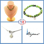 Pierres et Min&eacute;raux. Parure bijoux Bracelet Collier 15 perles Jade Nephrite de Xiuyan Taille personnalisable.