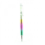 Pierres et Min&eacute;raux. Stylo min&eacute;raux Quartz Tourmaline rutile du Br&eacute;sil. Couleur multicolore.