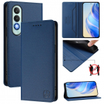 Luksuslik nahast &uuml;mbris OnePlus Nord N10 CE4 N30 N300 Nord2T Nord3 OnePlus 10R RFID blokeerimiskaardi pesa magnetilise t&otilde;mbealuse jaoks P&otilde;rutuskindel klappkate OnePlus Nord N10 5G tumesinine v&auml;rv