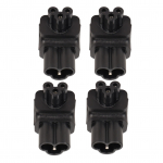 4 TK IEC320 C6 kuni IEC320 C5 toiteadapter Plug and Play C6 kuni C5 t&auml;isnurkne 90 kraadi v&otilde;imsus