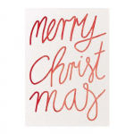 Carte postale Merry Christmas rouge punane