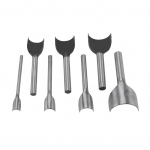 7pcs set DIY Leather Carft Half Round Punch Belt End Cutter For Home Leather Sewing(10-40mm) must