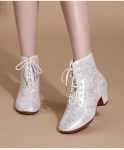 Kuuvalge Tantsusaapad: Sobib suurep&auml;raselt ruudu, moodsa, ballisaali, valsi, tango, fokstroti, quickstepi ja Viini r&uuml;hmatantsude jaoks Size 37