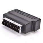 SCART-adapter AV-plokk 3 RCA Phono komposiit S-Video sisend-/v&auml;ljundl&uuml;litiga, kuldne