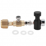 CO2 silindri t&auml;iteadapter W21.8?14 koos vabastusventiiliga ASA 1500PSI manomeeter