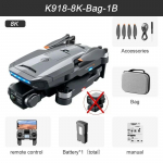 Uus K918 MAX 8K 5G WIFI GPS droon 4K professionaalne kahe HD kaameraga harjadeta kokkupandav kvadrokopter RC kaugus 1200M kingitus Black 8K 1B