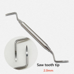 1 pc or 2 pcs or 3 pcs Dental Root Tip Pick Tool Tooth Elevator with saw tooth tip Dental Minimally Invasive Extraction Surgical Instrument Efficient 1 pc 1.0mm