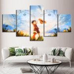 Prindib pilte Avaleht Seinakunst 5 paneeli &uuml;hes t&uuml;kis maalimine Modulaarne animatsiooniplakat Loov l&otilde;uendil elutoa kaunistamiseks 20x35cm*2 20x45cm*2 20x55cm*1