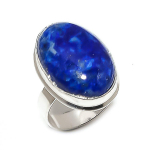 Looduslik lapis lazuli v&auml;&auml;riskivi 925 sterlingh&otilde;be ehted s&otilde;rmus suurus 10 Z5n15