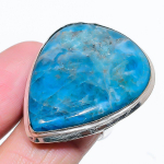 Neon Blue Apatite Handmade 925 Sterling Silver Jewelry Ring Size 6 p3z08