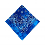 Puuvillane uus lipsuga v&auml;rvitud pear&auml;t Paisley Scroll Bandanna lipsuga v&auml;rvitud ruut One Size sinine