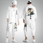 Meeste Cosplay Yukata Topid P&uuml;ksid Hiina stiilis Jaapani t&auml;nava samurai Harajuku kimono &uuml;likond kardigan XS