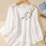 Naiste puuvillane linane s&auml;rk Moodne retrotikandiga T-s&auml;rk naiste suvekomplekt Ethnic Plus Size avara l&uuml;hikeste varrukatega vabaaja topp XXXL