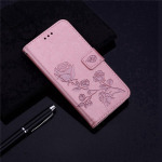 Roosi lillemustriga nahast rahakoti &uuml;mberp&ouml;&ouml;ratav &uuml;mbris Vivo Y33S Y21S Y31 Y36 Y72 5G Realme 8 9 11 Pro C33 C53 C67 OPPO A80 A40 A77 A57 A78 A79 jaoks. Vivo Y19S