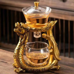 BOZZH Creative Dragon Klaasist teekann, magnetiline &uuml;mbersuunamine, p&ouml;&ouml;rlev kaas, vesi teetass Pu'er Oolong joogin&otilde;ud Dropshipping tee