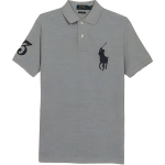 Polo Ralph Lauren Logo Mustriga Tikitud L&uuml;hikeste Varrukatega Polo S&auml;rk Meeste pealisr&otilde;ivad Hall 710907394006 S