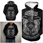 Kickboxing Muay Thai Poks MMA UFC Jakk Kapuutsiga Dressipluus &Uuml;likond Pikkade Varrukatega Unisex Mehed Naised Treening&uuml;likonnad Treening Prindiga Treening S gray