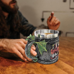 Keskaegne m&ouml;irgav draakoni &otilde;llekruus, kauba &otilde;lle Steins Viking Tankard kruus roostevaba kohvitassi kinkekruus draakonikogujale 1pcs