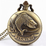 Meeste klassikaline steampunk-rooma numbrilauaga karpkala meeste ketiga taskukell