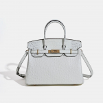 2025 Uus Plaatina Jaanalinnu Mustriga Naiste Kott Nahast Suure Mahutavusega K&auml;ekott Kerge Luksus Mood Mitmek&uuml;lgne Ristkeha Kott 30x16x24cm