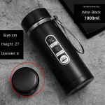 800ML-1L Roostevabast terasest termospudel 304 Teepudel Auto vaakumpudel Kaasaskantav joogitops 1000ML must