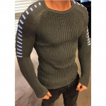 Meeste kampsun Solid Fashion &uuml;mara kaelusega pikkade varrukatega kootud topp XXL